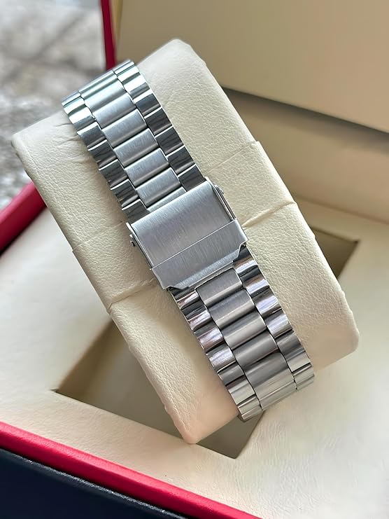 AMERICANVIBER Men's Silver, Watch with Stainless Steel Band | Water-Resistant Analog Dress & Casual Wristwatch - Image 2